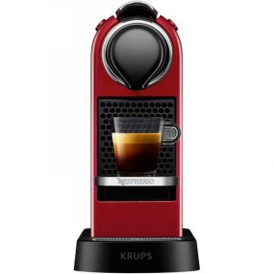 Krups Kapsel-/Kaffeepadmaschine Nespresso XN7415 New CitiZ - Kapselmaschine - rot