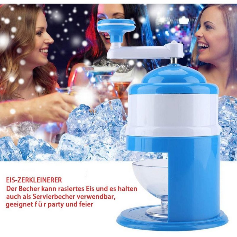 BEARSU Eismaschine Eisbrecher Rasiereismaschine tragbare Handkurbel manuelle Handkurbel Eisbrechermaschine Schneekegelmaschine Haushaltsküchenwerkzeug – Bild 3