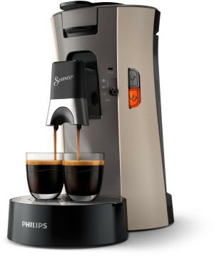 Philips Senseo Kaffeepadmaschine CSA240/30 beige Padmaschine Kaffeestärkewahl Memo-Funktion Crema Plus Eco