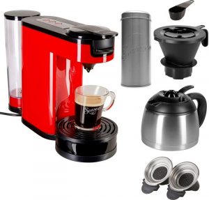 Philips Senseo Kaffeepadmaschine SENSEO® Switch HD6592/80 1l Kaffeekanne Papierfilter Kaffeepaddose im Wert von 990 € UVP