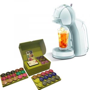 Krups Kaffeepadmaschine Nescafé Dolce Gusto Mini Me 0.8l Kaffeekanne Papierfilter Automatische Abschaltung Hochdrucksystem Play und Select-Funktion -Weiß/ Grau